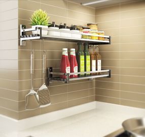 Rak Dapur Rumah Tangga Sederhana Wall Mounted Desain Inovatif Untuk Beban Berat